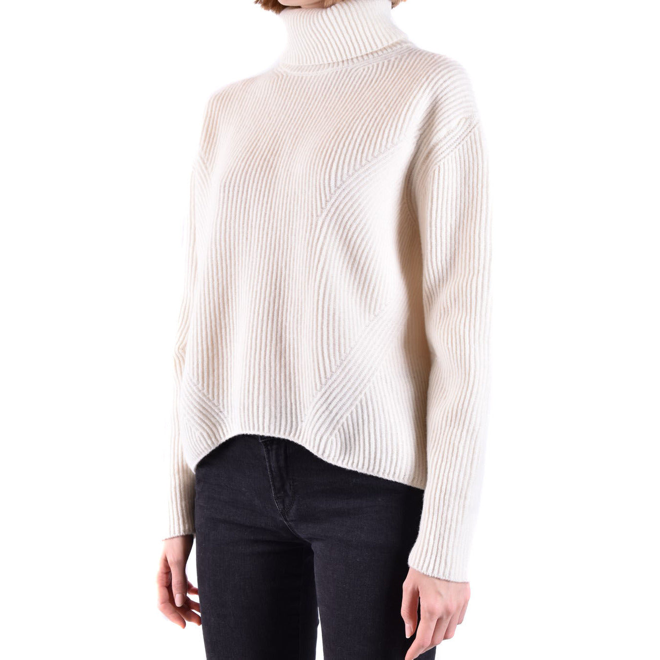 2424682 Pinko Maglia Bianca Donna Lana 90% Cashmere 10%