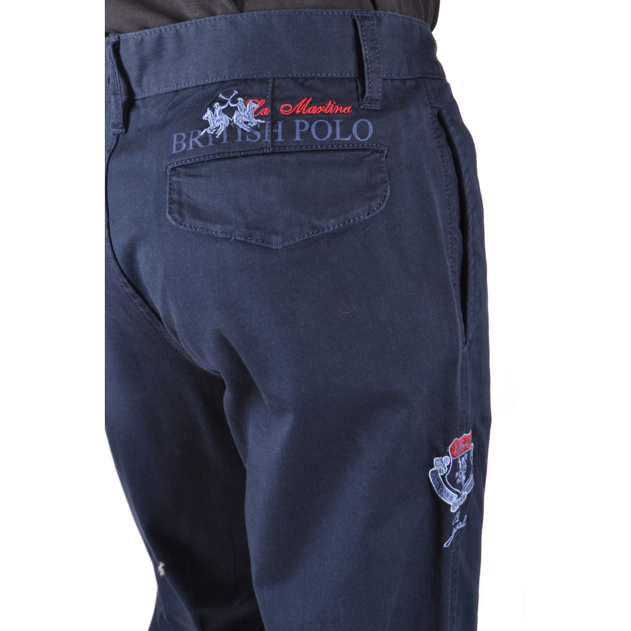 2449164 La Martina Pantaloni Blu Cotone Uomo