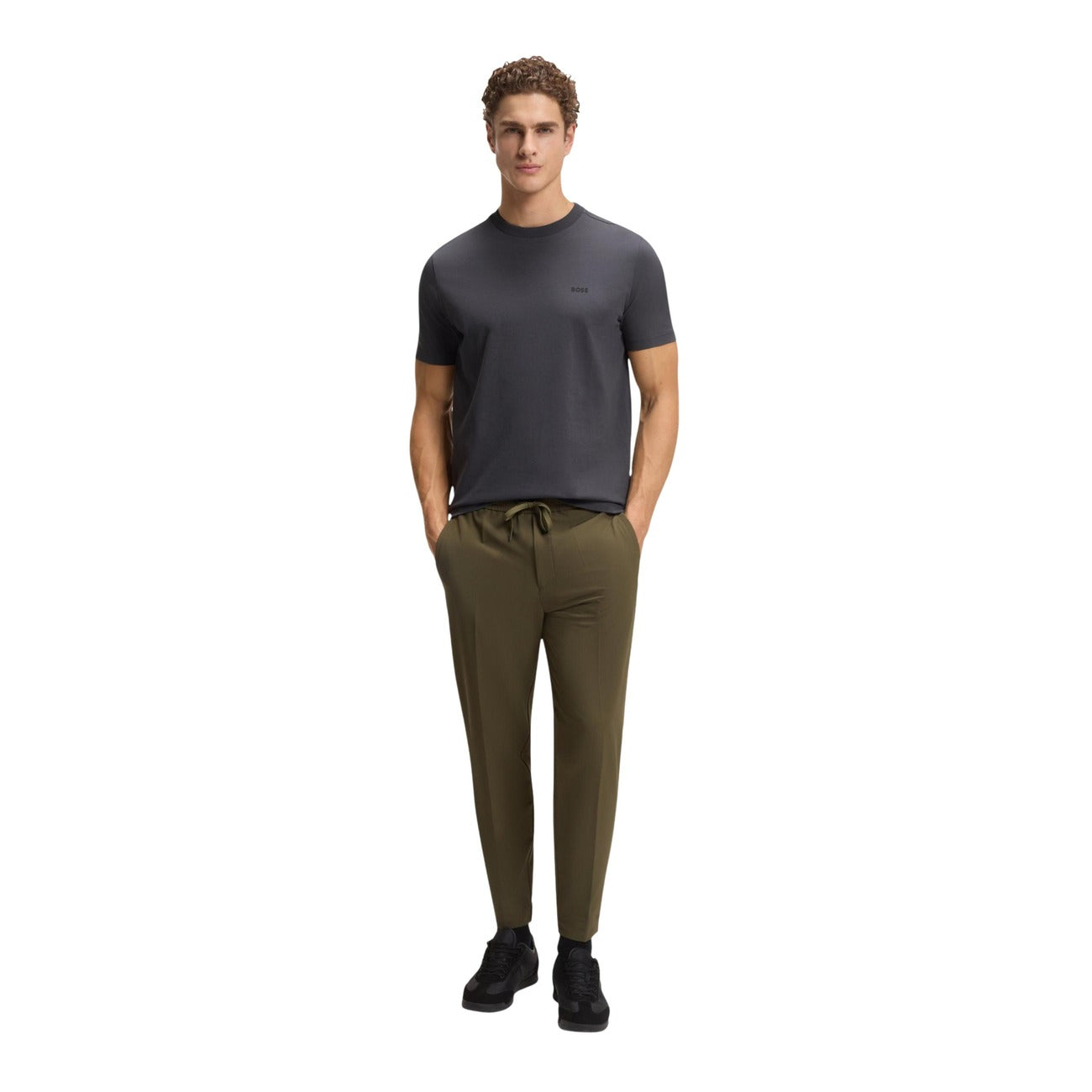 2460260 Boss T-Shirt Grigia Uomo