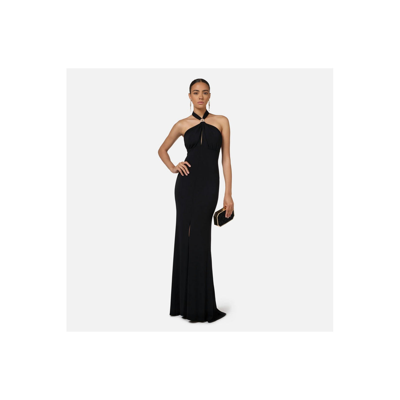 487524 Elisabetta Franchi Abito Nero Donna Primavera/Estate