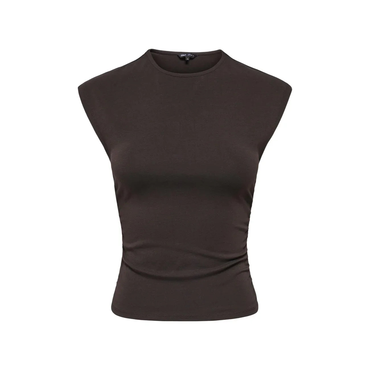 517625 Only Top Marrone Smanicato Donna