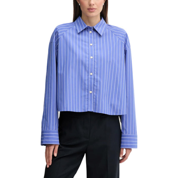 Poplin Stripe Cropped Shirt LV047C118G Camicia Donna