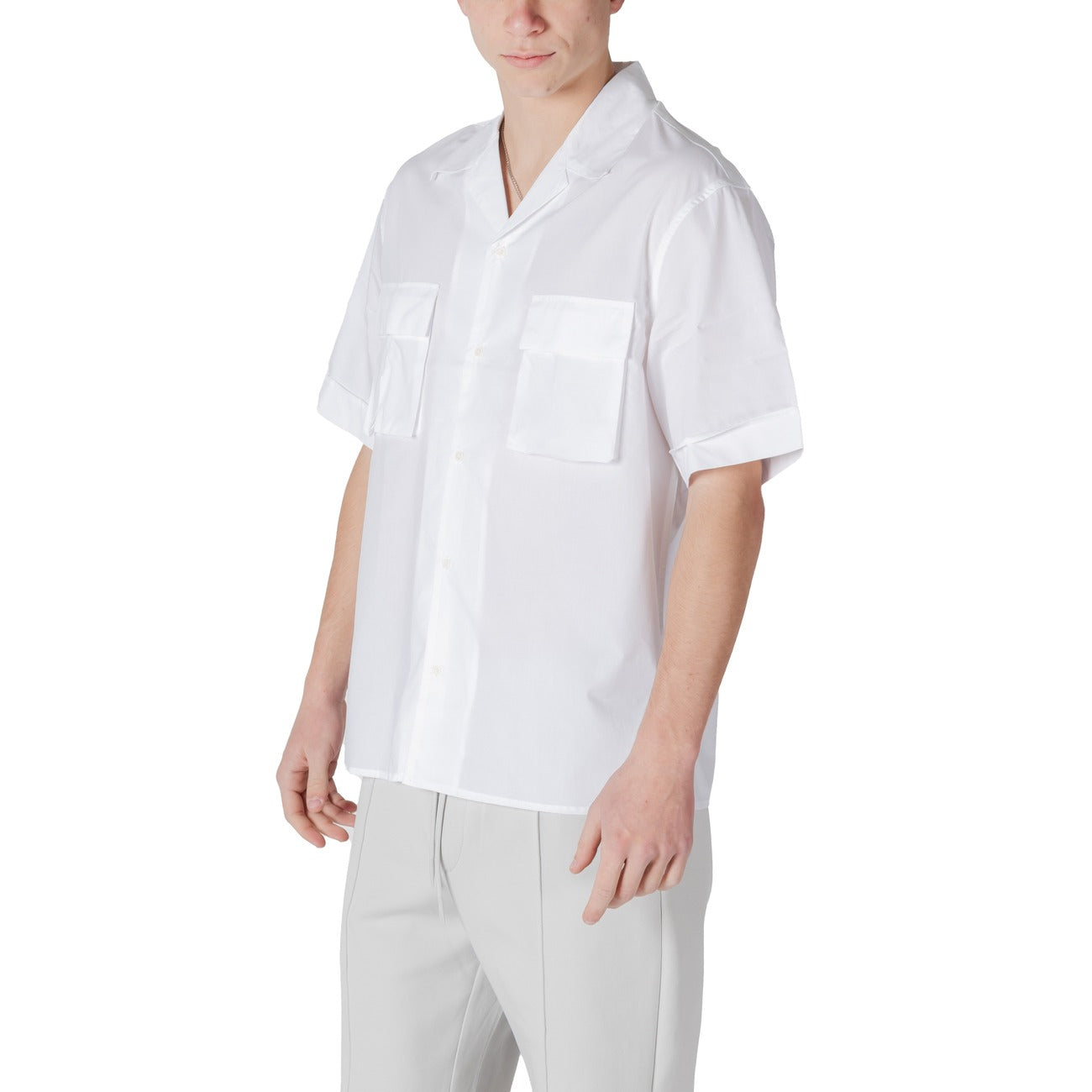 2413194 Antony Morato Camicia Bianca Lyocell Cotone Uomo