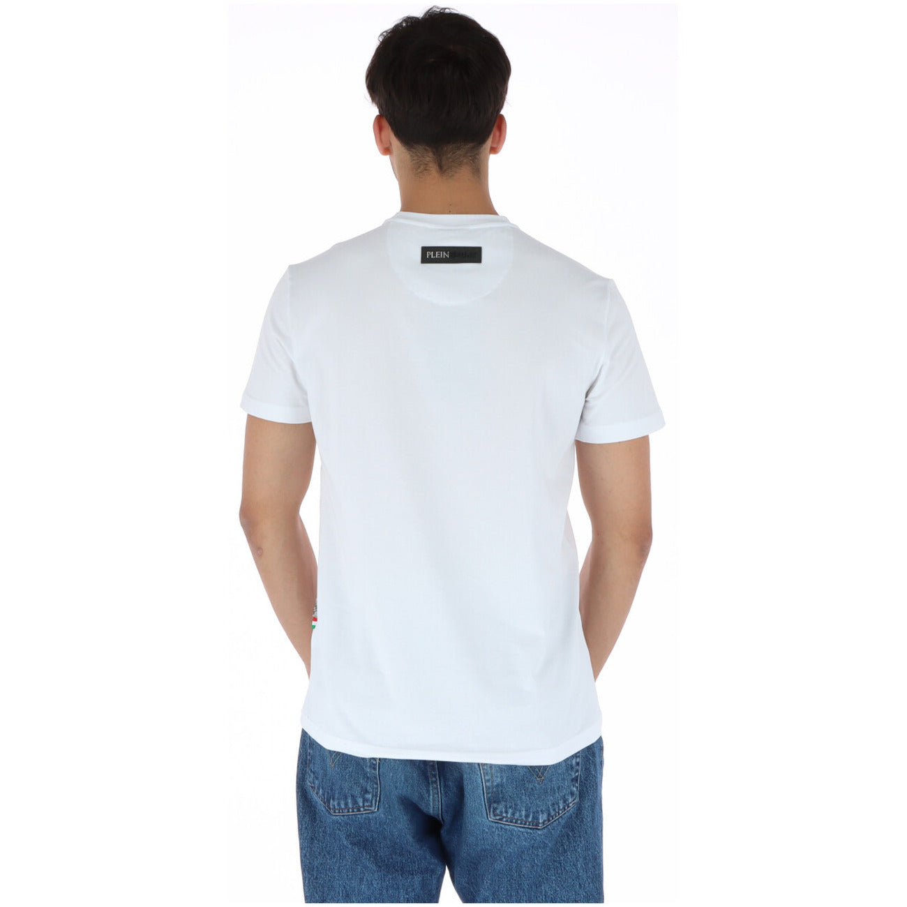 444071 Plein Sport T-Shirt Bianco Stampa Uomo