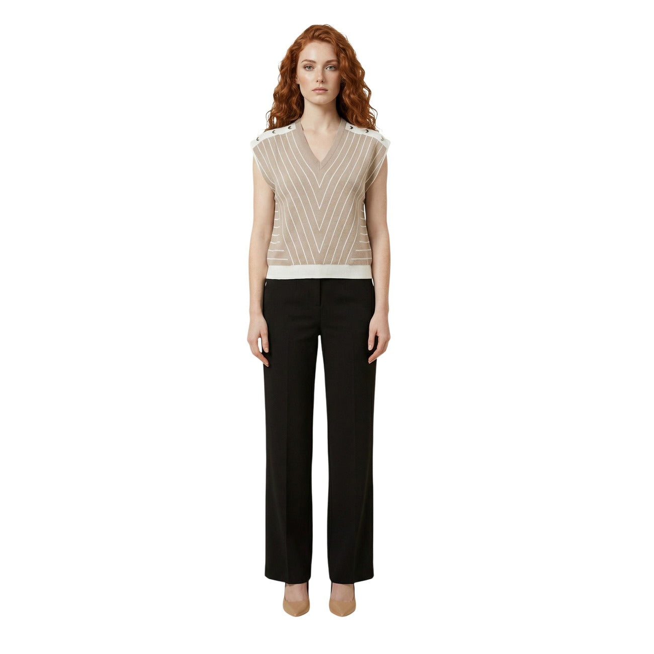 512814 Liu Jo Blusa Beige Righe Donna Primavera/Estate