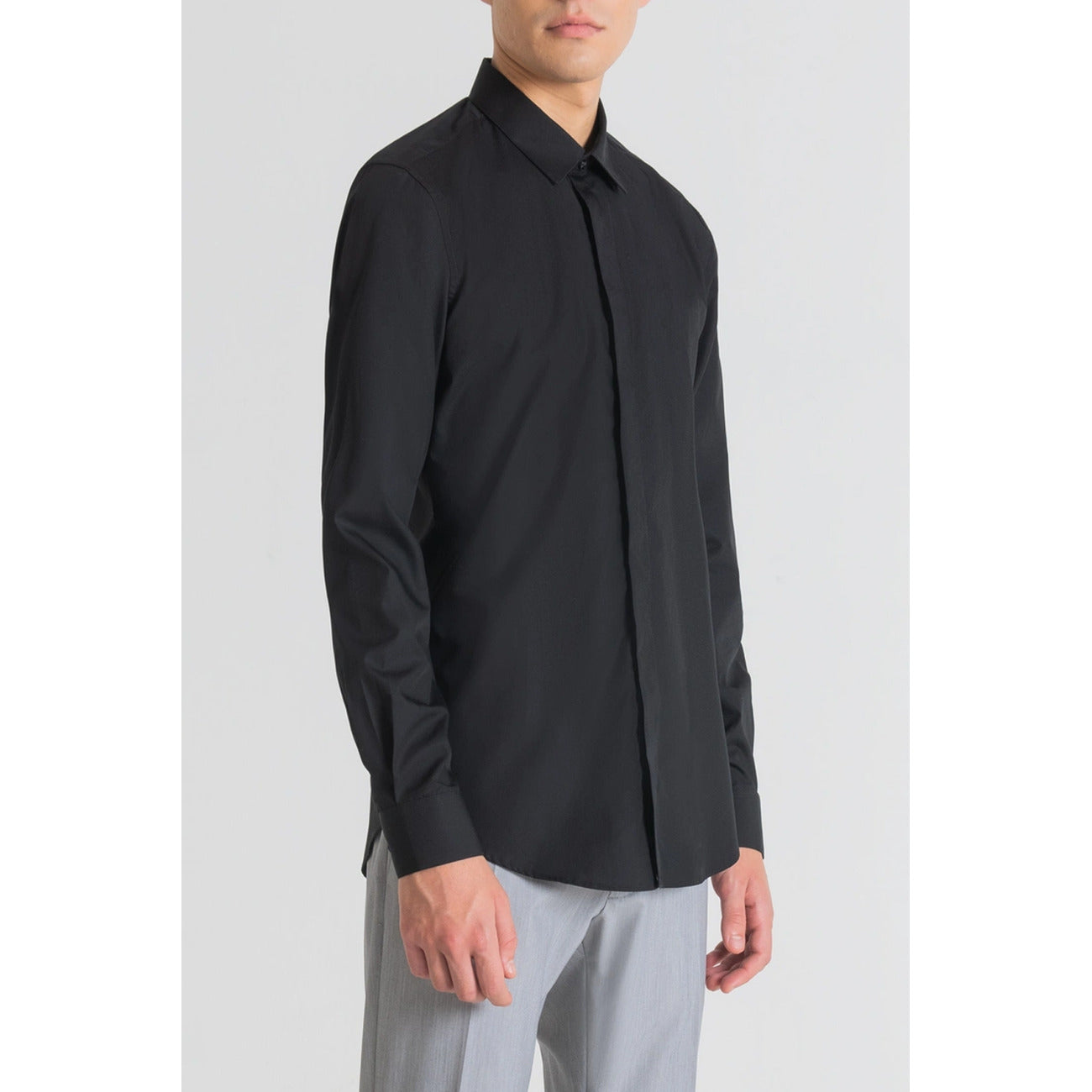 425802 Antony Morato Camicia Nera Uomo