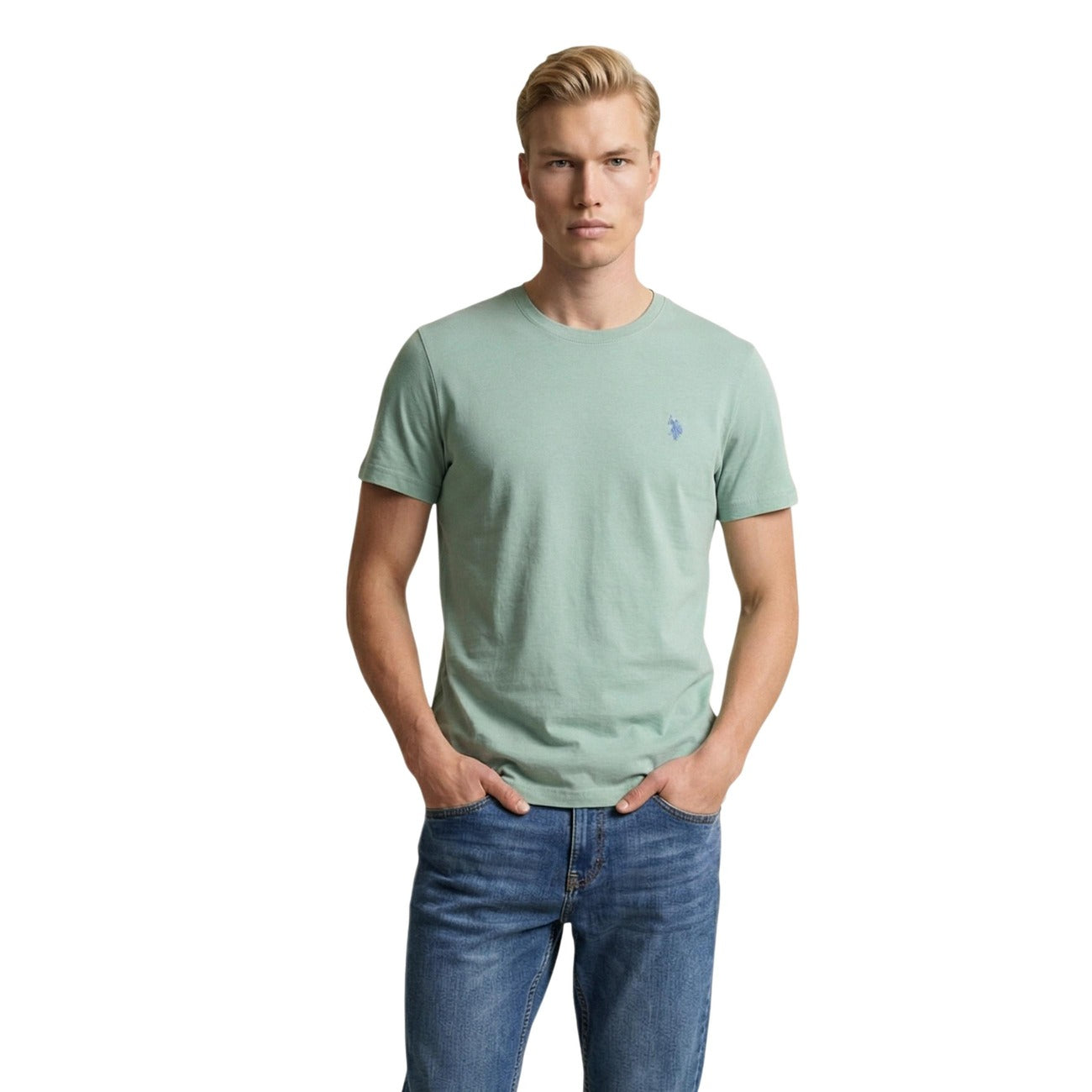 2460521 U.S. Polo Assn. T-Shirt Verde Uomo