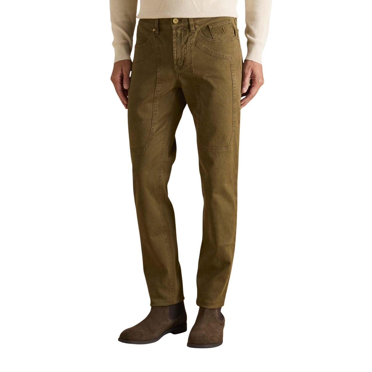 2457039 Jeckerson Pantaloni Verde Ciniglia Uomo