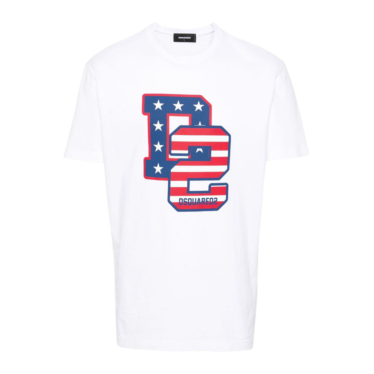 2423348 Dsquared2 T-Shirt Bianca Stampa Uomo