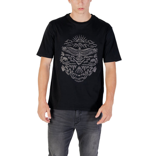 2430442 Gianni Lupo T-Shirt Nera Stampa Uomo