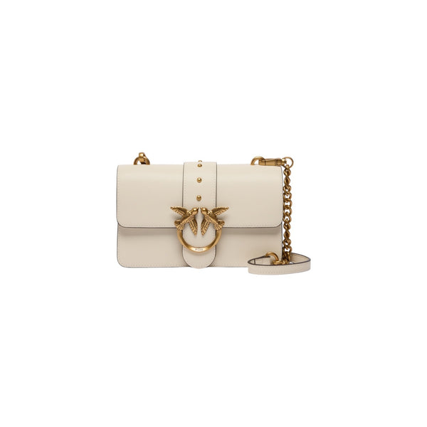 Borsa a Tracolla Love One Mini Simply Vitello Bianco Panna Mano Seta