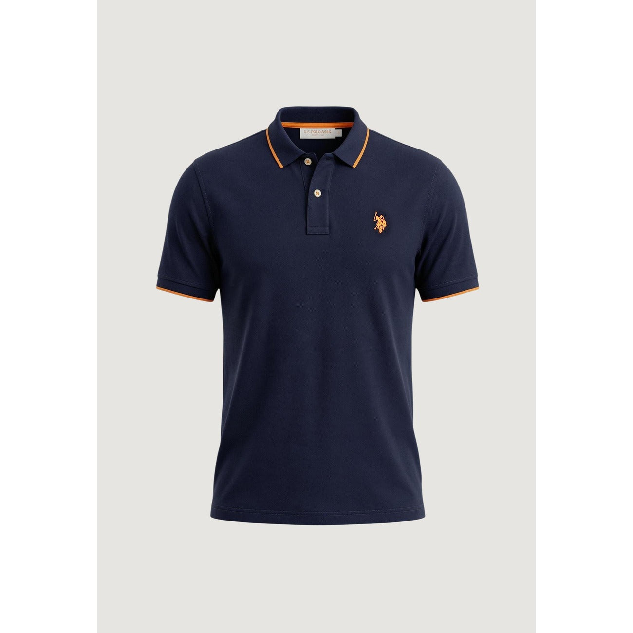 2460712 U.S. Polo Assn. Polo Blu Cotone Colletto Polo Maniche Corte Uomo
