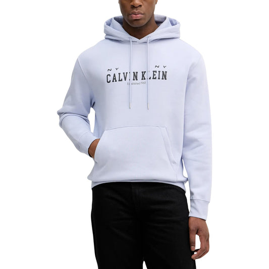 2447046 Calvin Klein Jeans Felpa Lilla Cappuccio Tasche Uomo