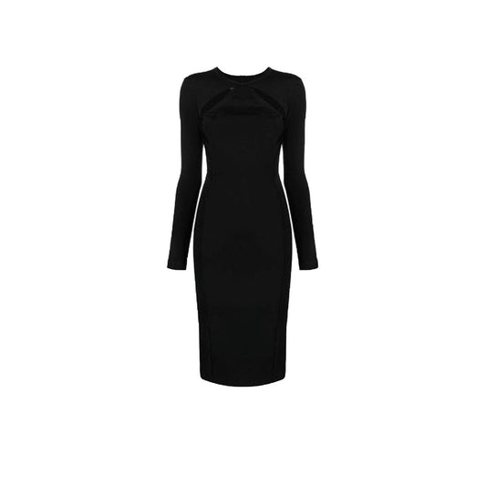 2424535 Pinko Abito Nero Lungo Donna Aderente