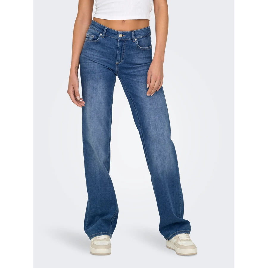 Blush Mid Waist Straight Denim Jeans Rea2343 Donna