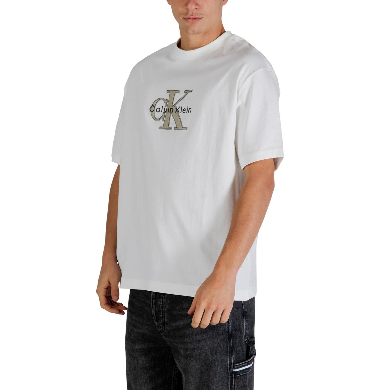 2447355 Calvin Klein Jeans T-shirt Bianca Stampa Uomo
