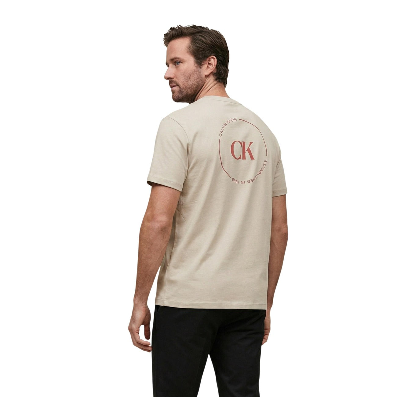 2452643 Calvin Klein Jeans T-Shirt Beige Uomo