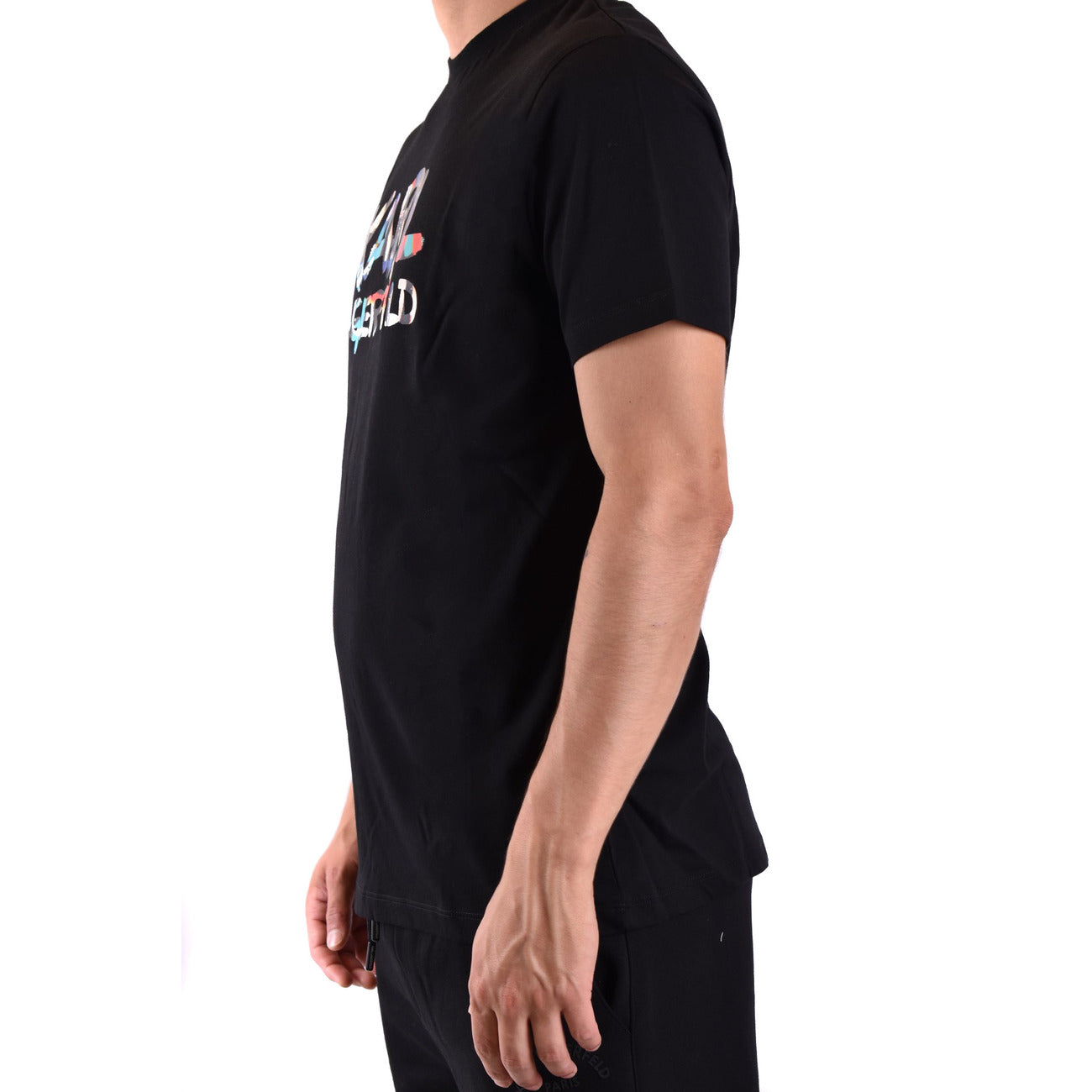 2442509 Karl Lagerfeld T-shirt Nera Stampa Uomo