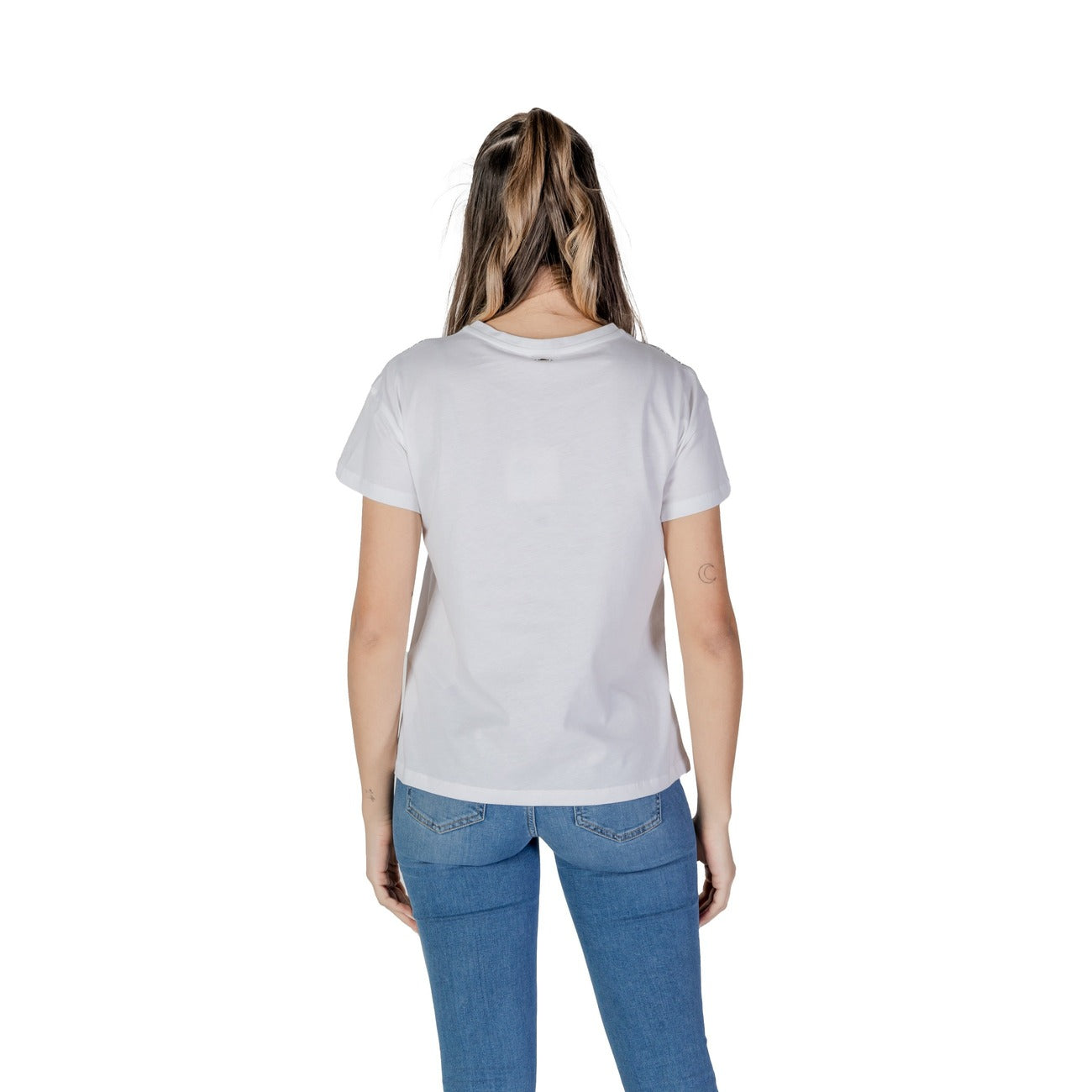 4893 Liu Jo T-Shirt Bianca Strass Donna
