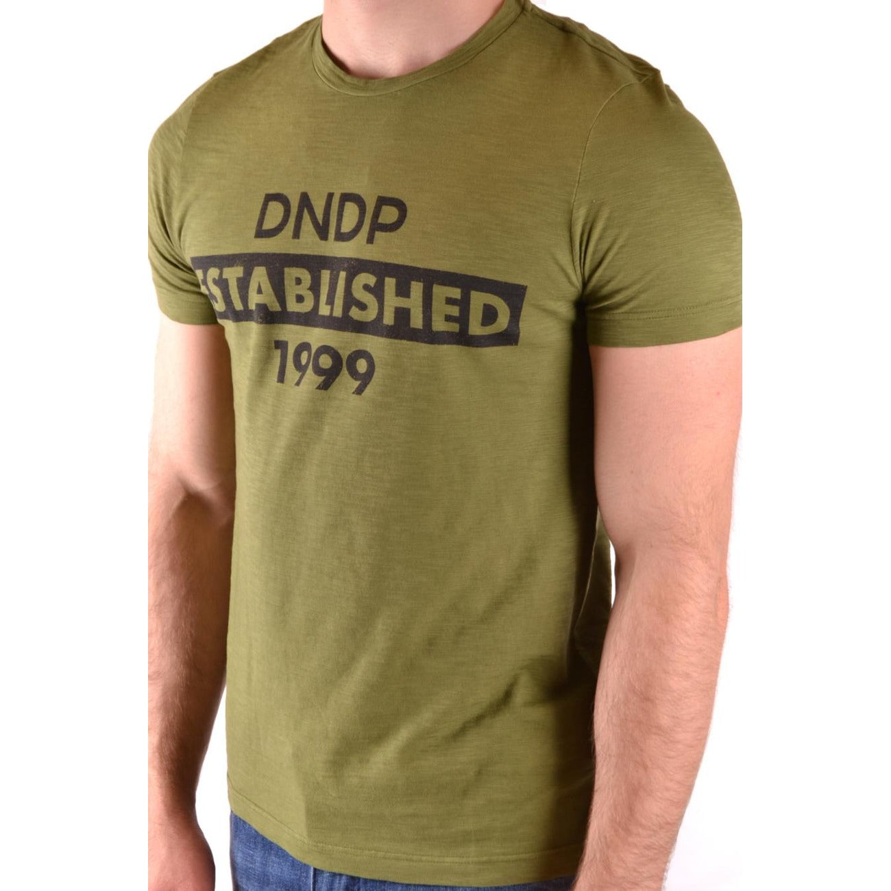 2428991 Dondup T-Shirt Verde Stampa Uomo