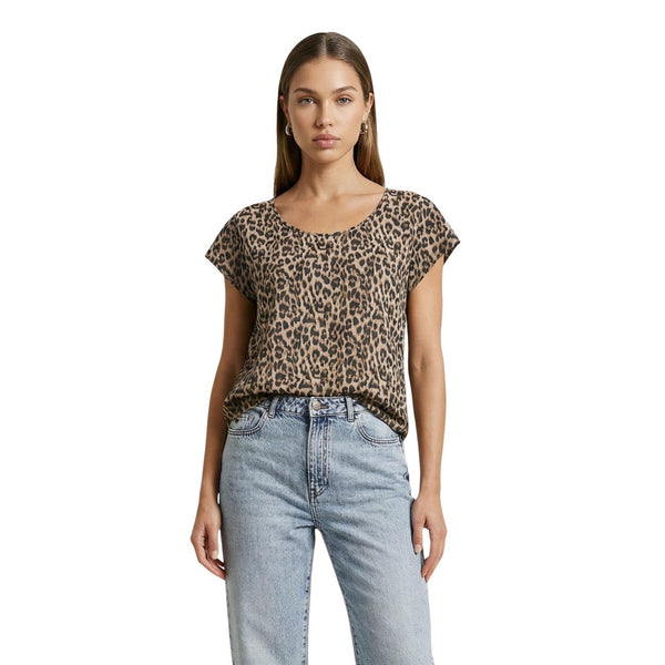 Onlnova Life Vis S/S Top Wvn 15221345