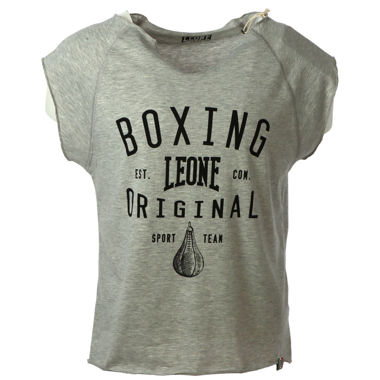 201419 Leone 1947 T-Shirt Grigio Cotone Smanicato Uomo