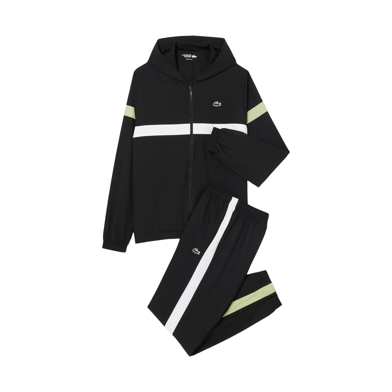 2457613 Lacoste Tuta Nero Poliestere Uomo