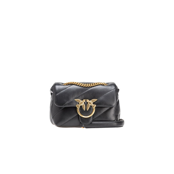Borsa a Mano e Tracolla in Pelle Nera Donna