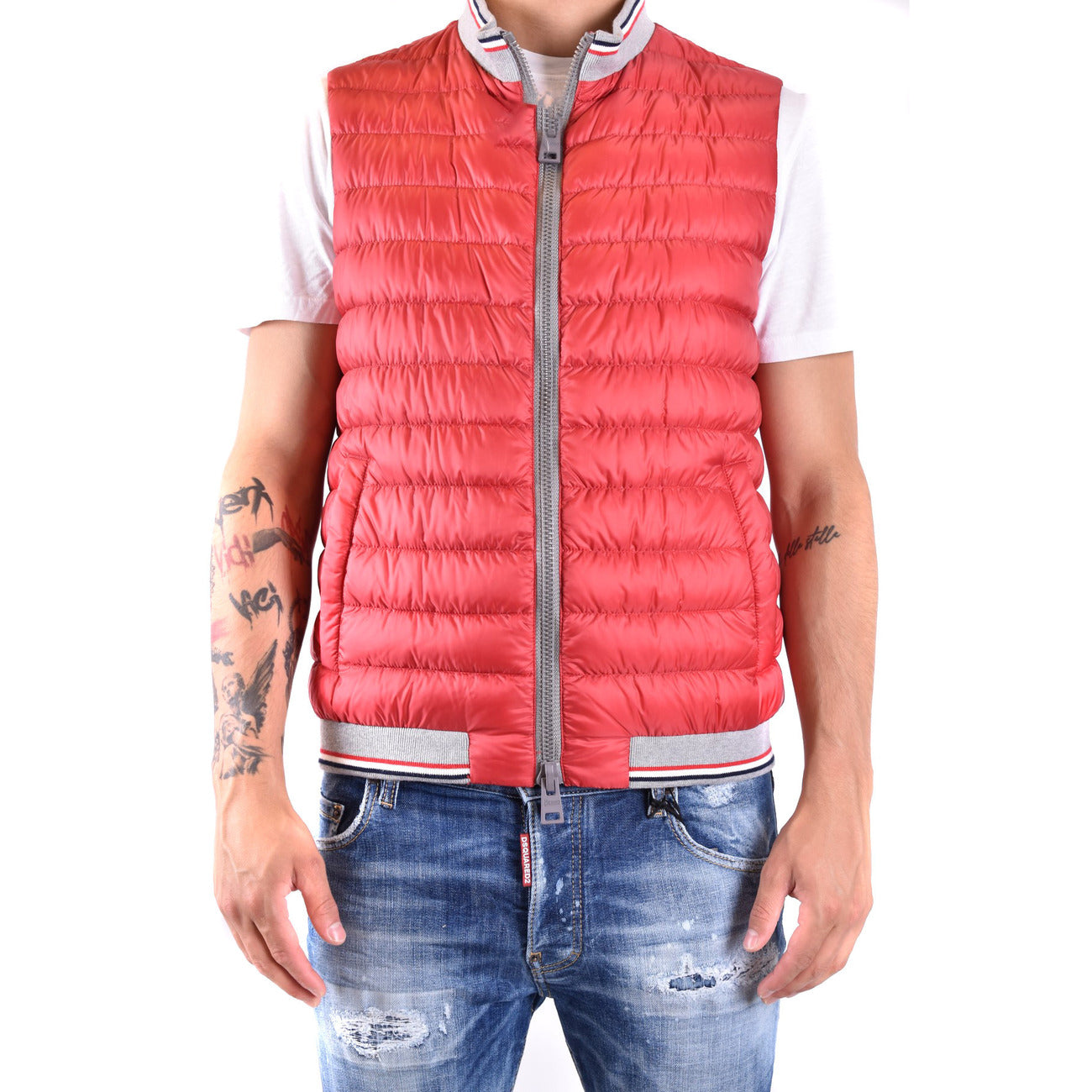 2433302 Herno Giubbotto Rosso Smanicato Uomo