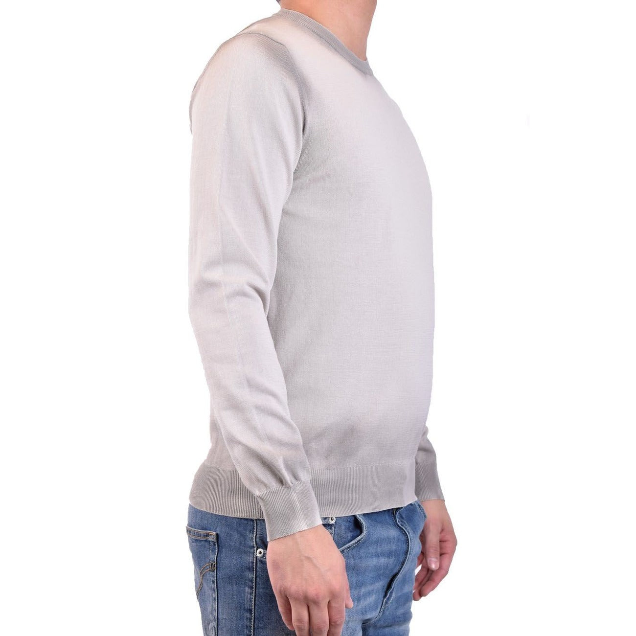 2429024 Dondup Maglia Grigia Cotone Maniche Lunghe Uomo