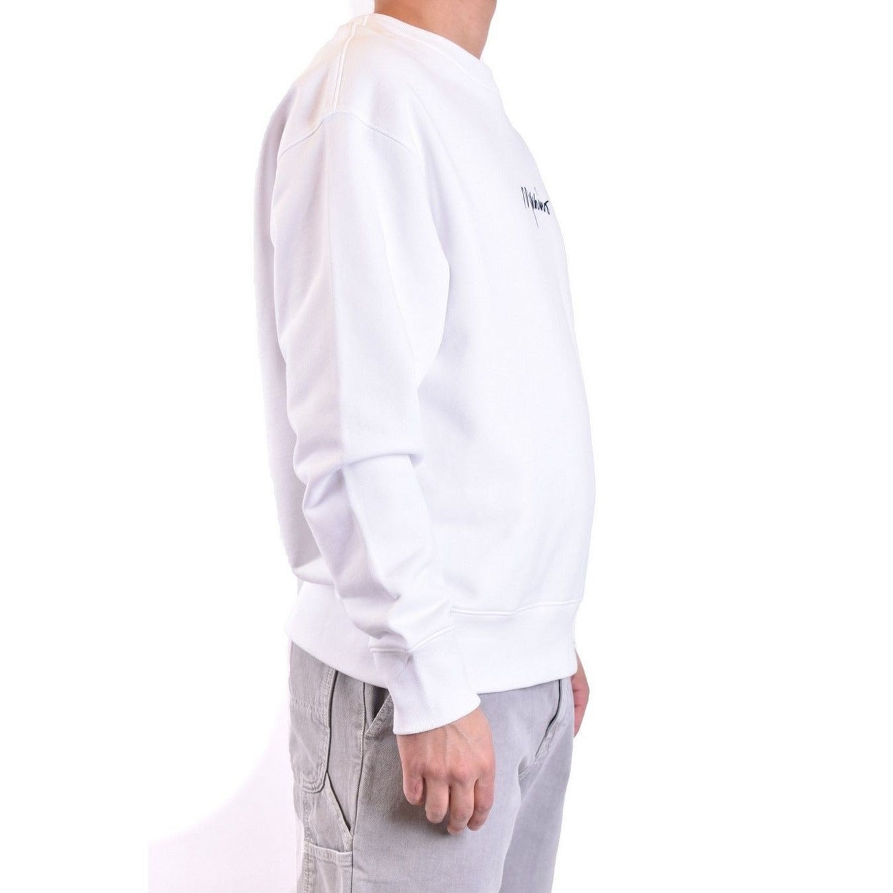 2424592 Moschino Felpa Bianca Stampa Uomo