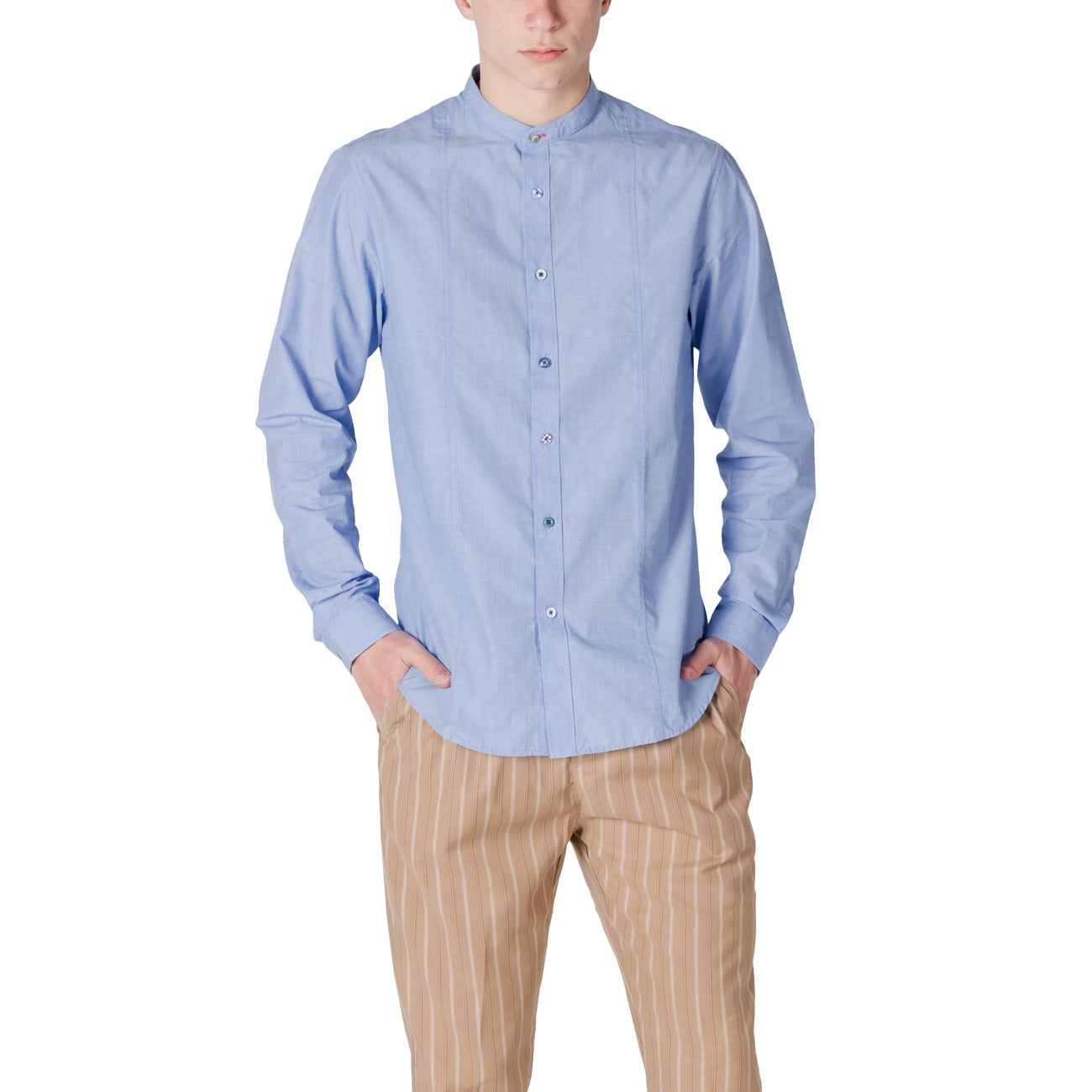 2413597 Gianni Lupo Camicia Azzurra Uomo
