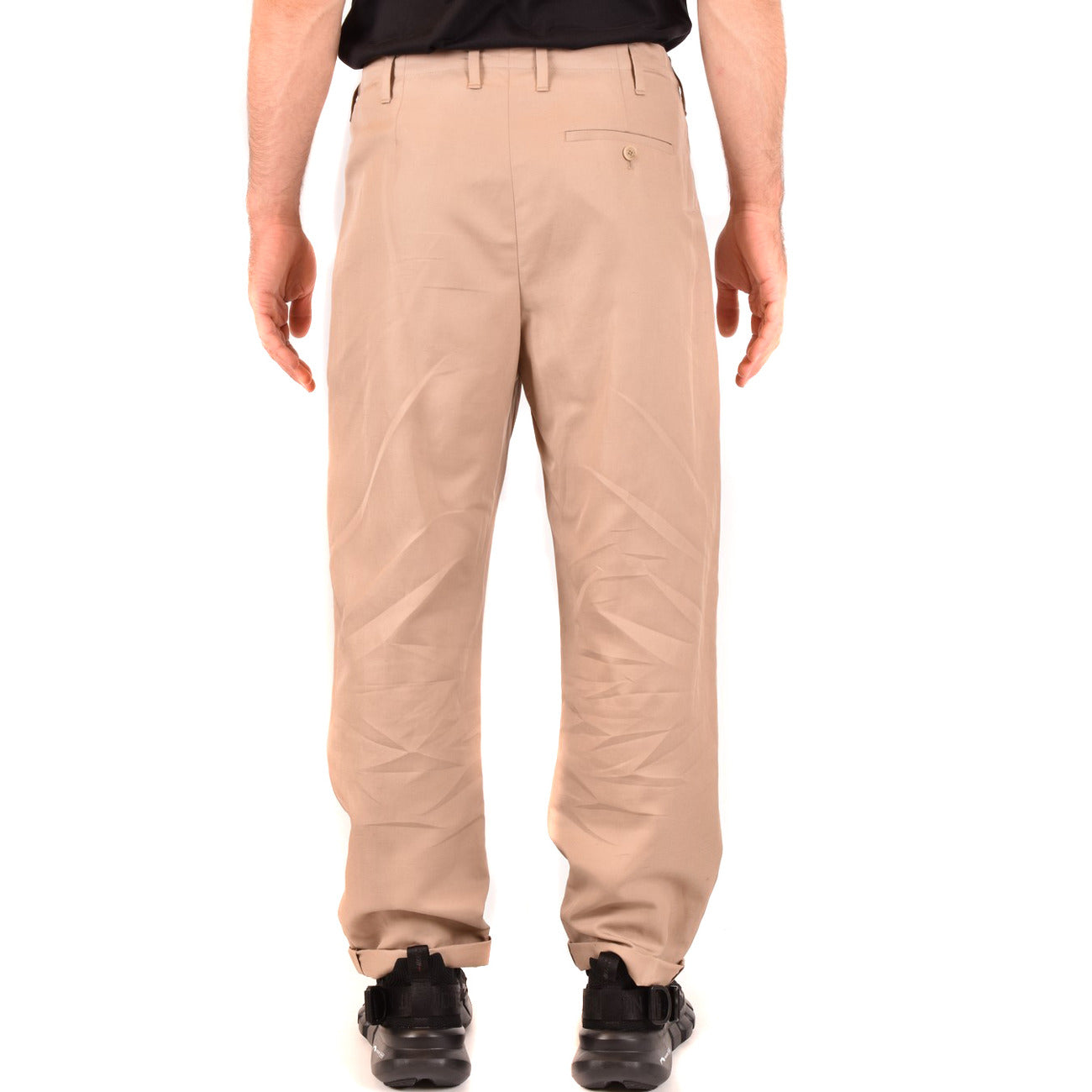 2433308 Neil Barrett Pantaloni Beige Lycra Lino Cotone Uomo