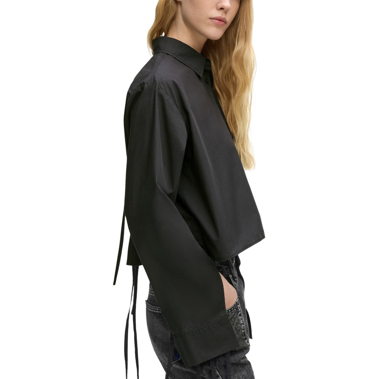 507678 Karl Lagerfeld Jeans Camicia Nera Donna Primavera/Estate