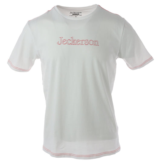 362847 Jeckerson T-Shirt Bianco Cotone Elastan Slim Uomo