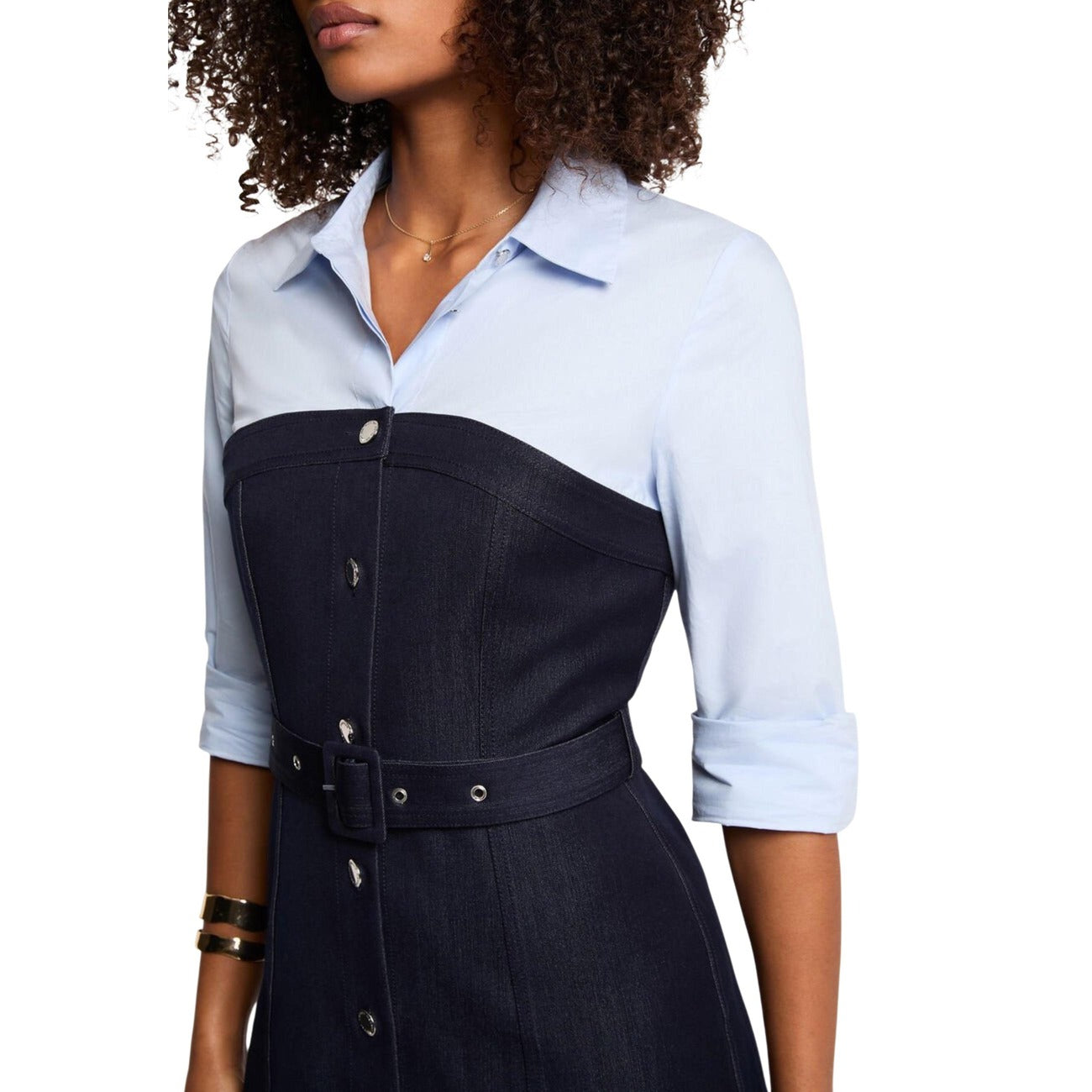 510506 Morgan De Toi Abito Blu Cintura Donna