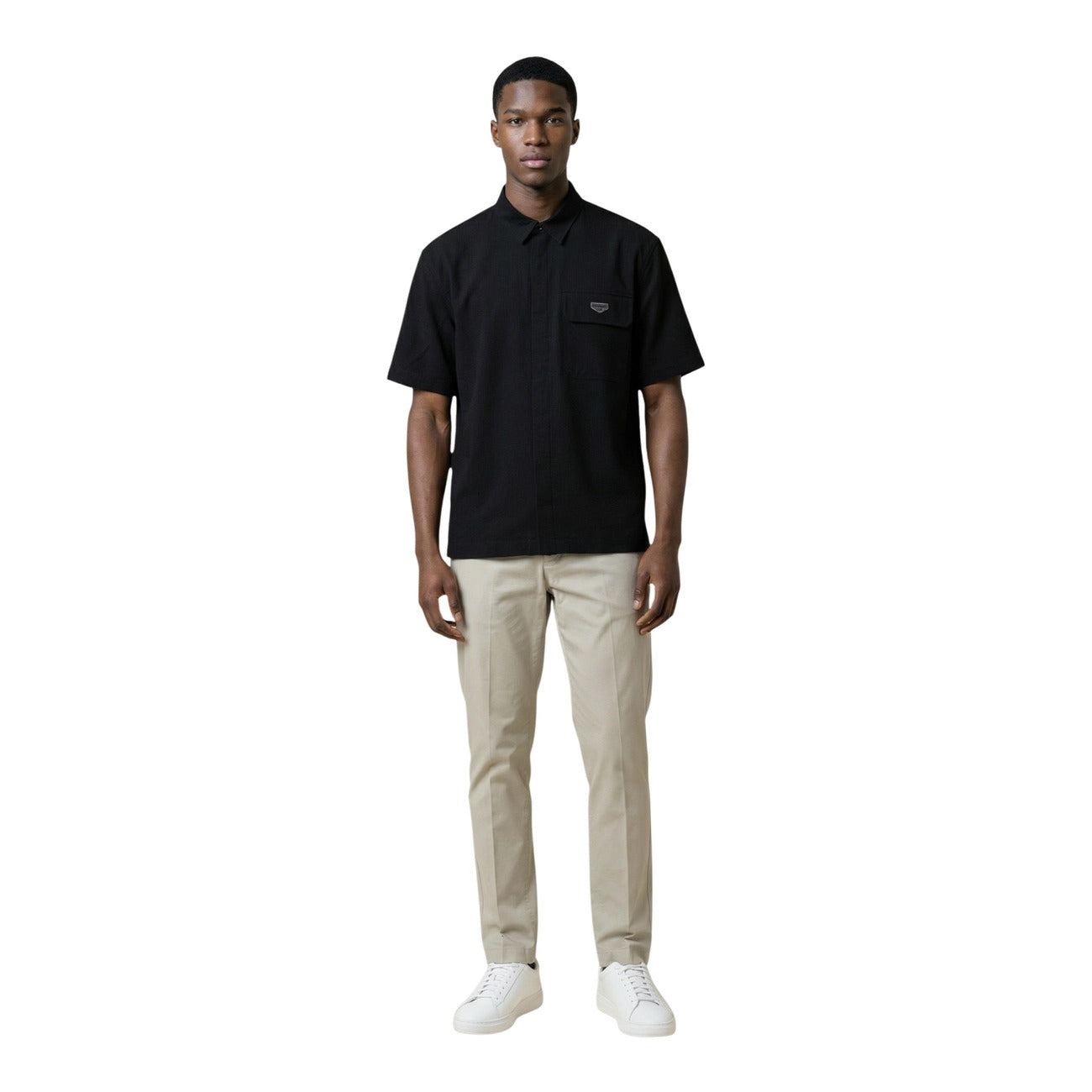 2451664 Antony Morato Camicia Nera Cotone Uomo