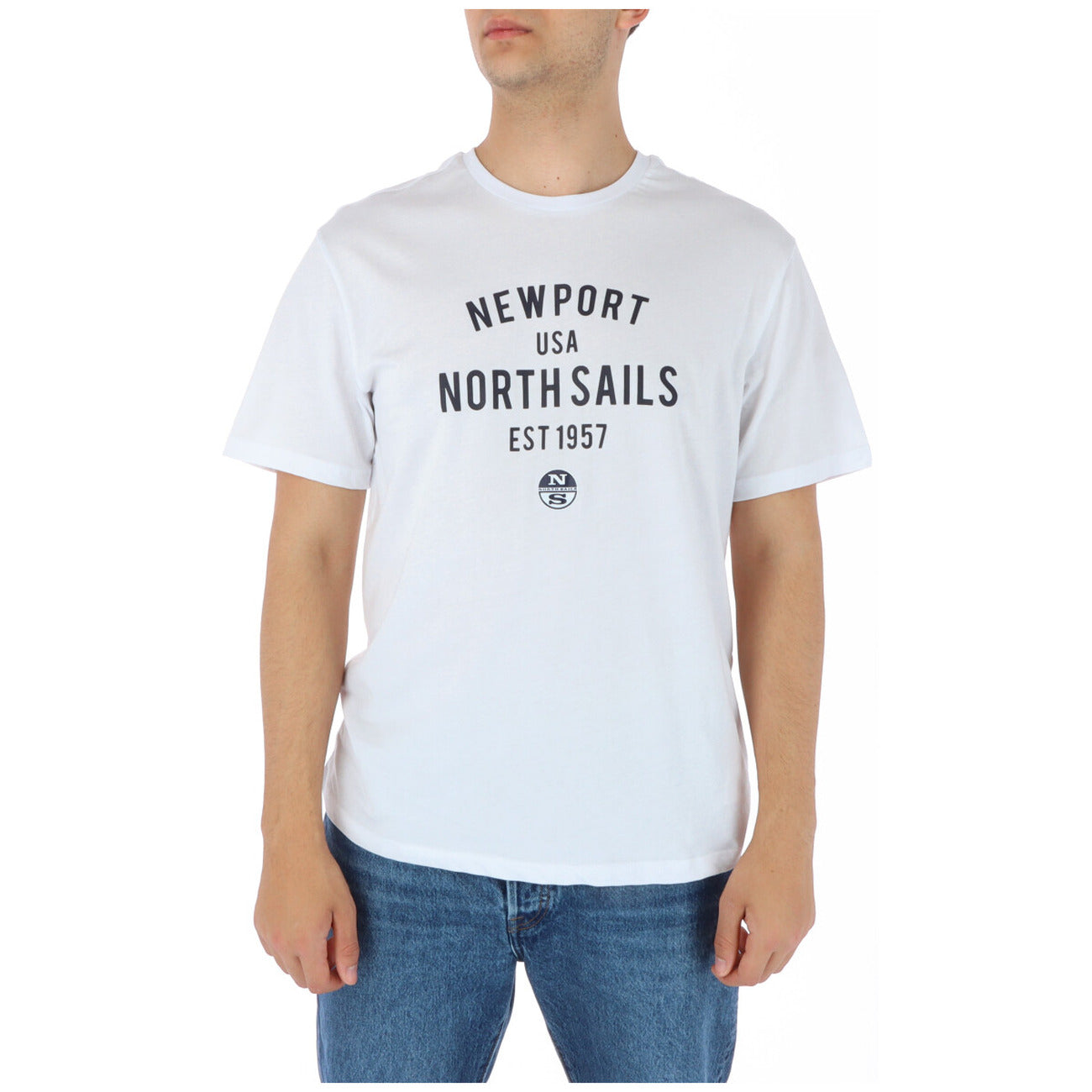 423902 North Sails T-Shirt Bianco Monocromo Uomo