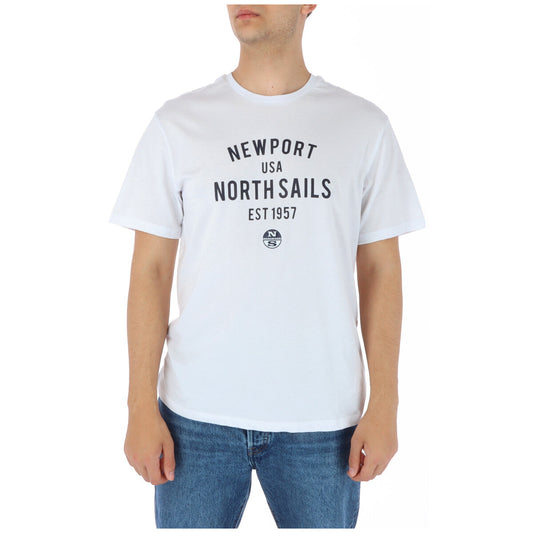 423902 North Sails T-Shirt Bianco Monocromo Uomo
