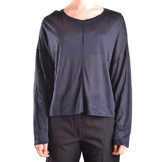 2429998 Dondup Maglia Nera Viscosa Scollo Tondo Donna