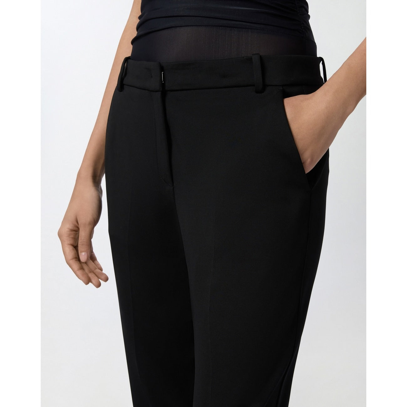 2443997 Pinko Pantaloni Neri Donna Viscosa 65% Nylon 30%