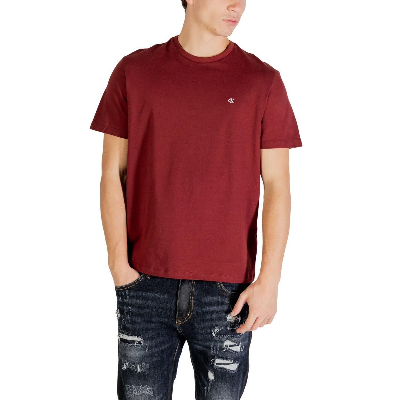 2447023 Calvin Klein Jeans T-Shirt Rossa Uomo