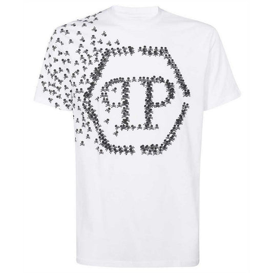 2430742 Philipp Plein T-Shirt Bianca Stampa Uomo