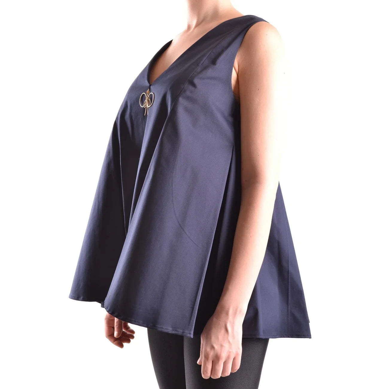 486604 Elisabetta Franchi Canotta Blu Donna