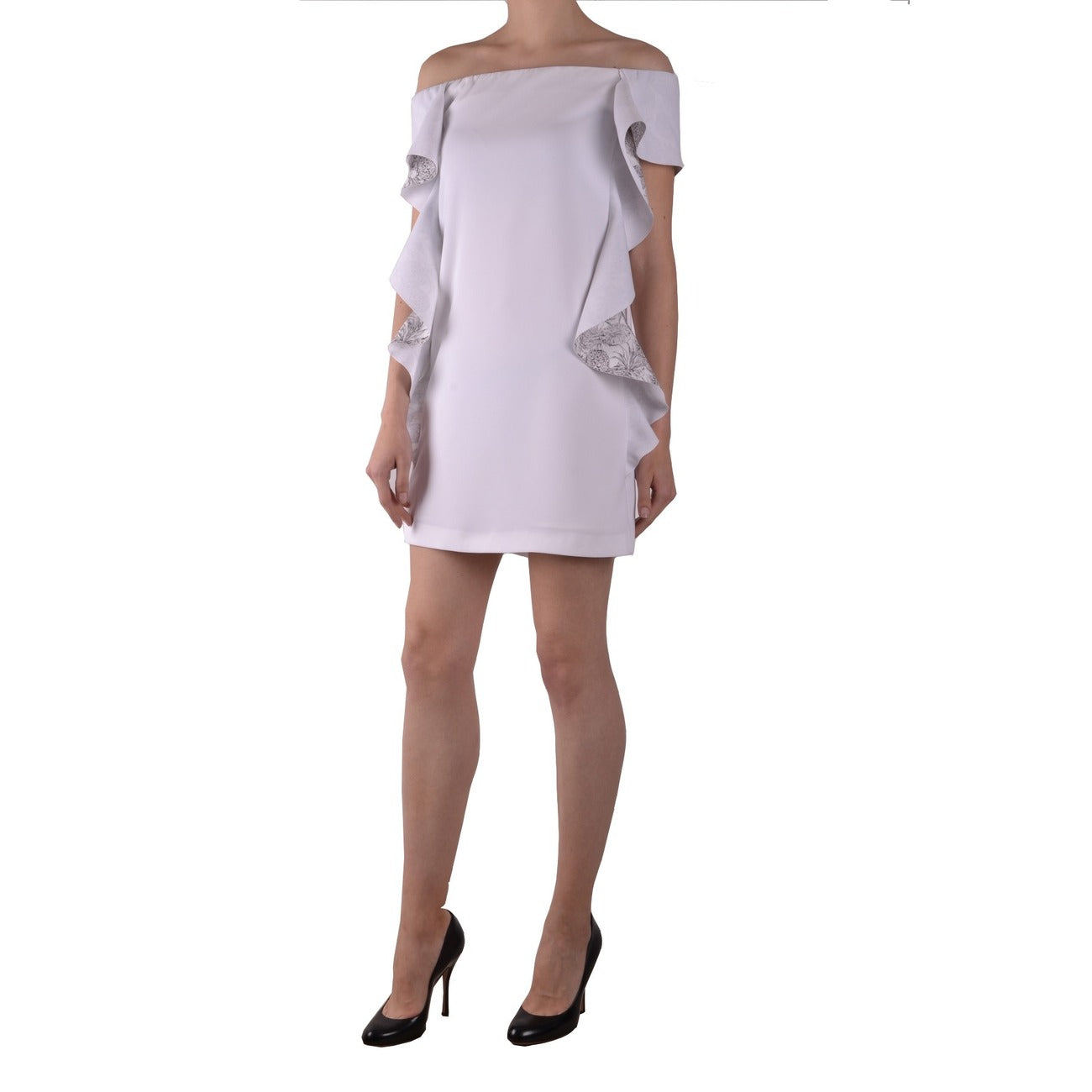 2422999 Pinko Abito Bianco Scollo a Barca Donna