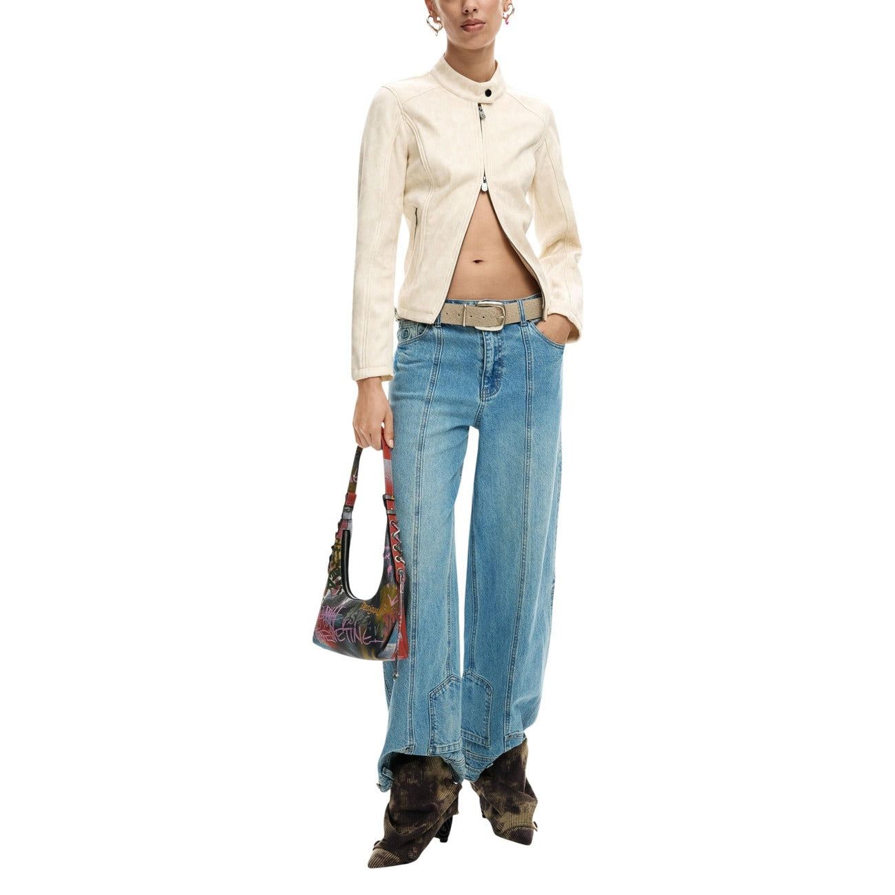 2451212 Desigual Giacca Donna Bianca Poliestere