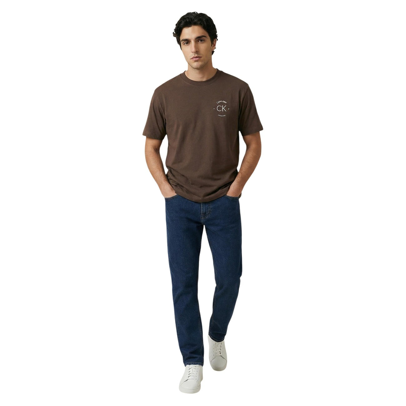 2460284 Calvin Klein Jeans T-Shirt Marrone Uomo