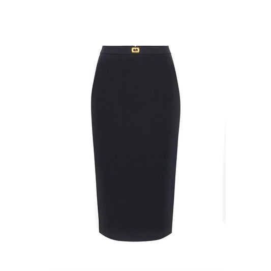 494043 Elisabetta Franchi Gonna Nera Donna Primavera/Estate