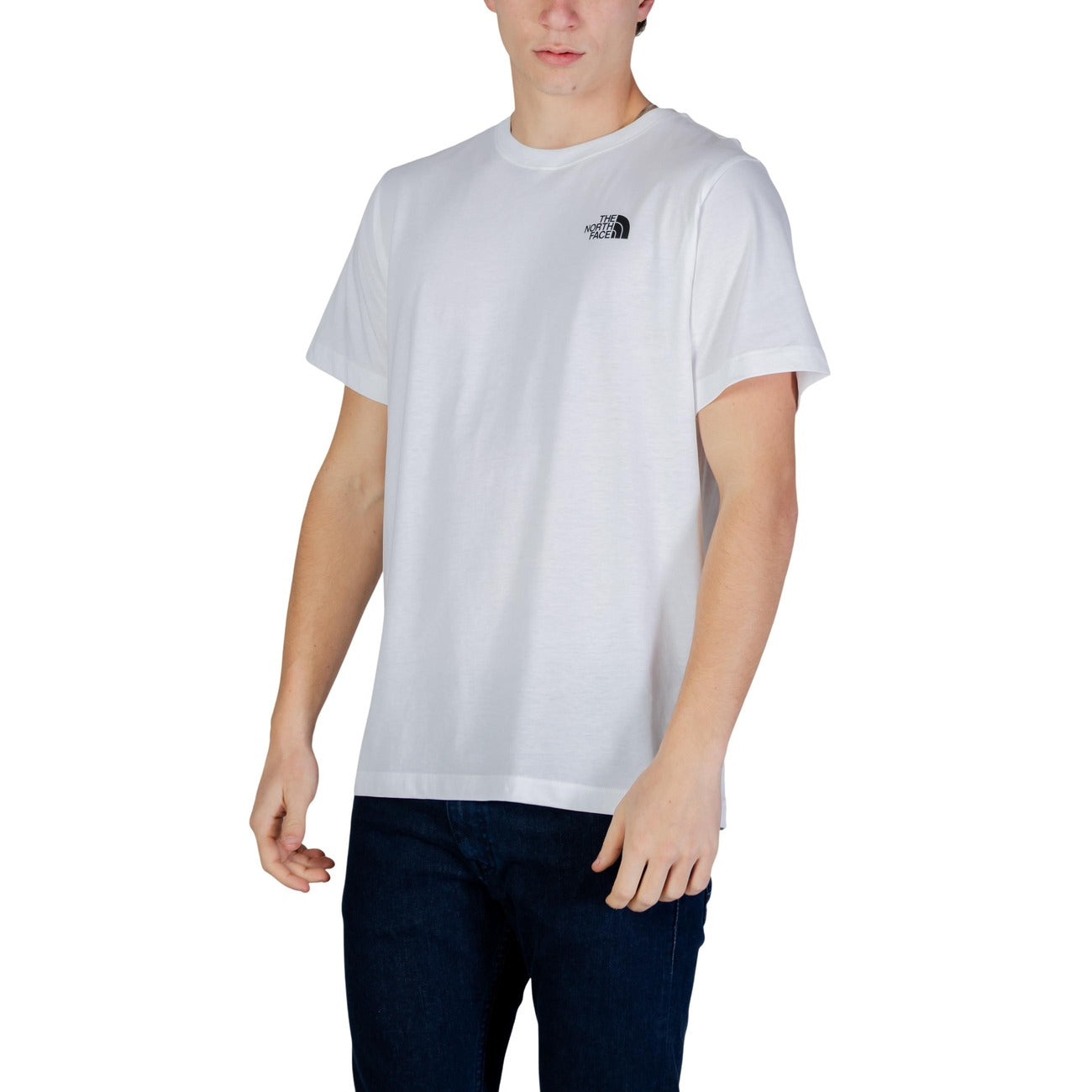 2450533 The North Face T-Shirt Bianca Stampa Cotone Poliestere Uomo