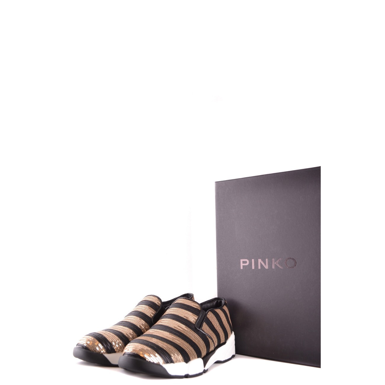 2425254 Pinko Sneakers Nere Donna Tessuto 100% Righe